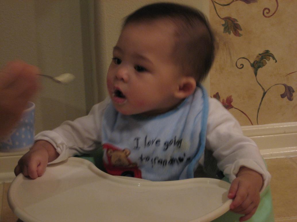 Từ rau củ cho tới bột, con đều hả miệng ăn ngon lành